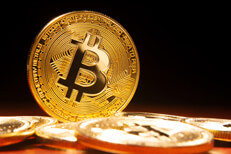 Bitcoin glowing orange free image download