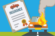 Orange car fire auto insurance claim free image download